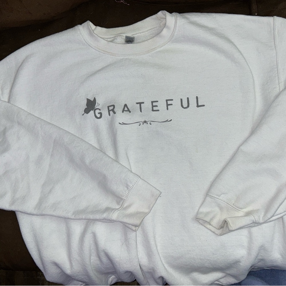 White grateful crewneck